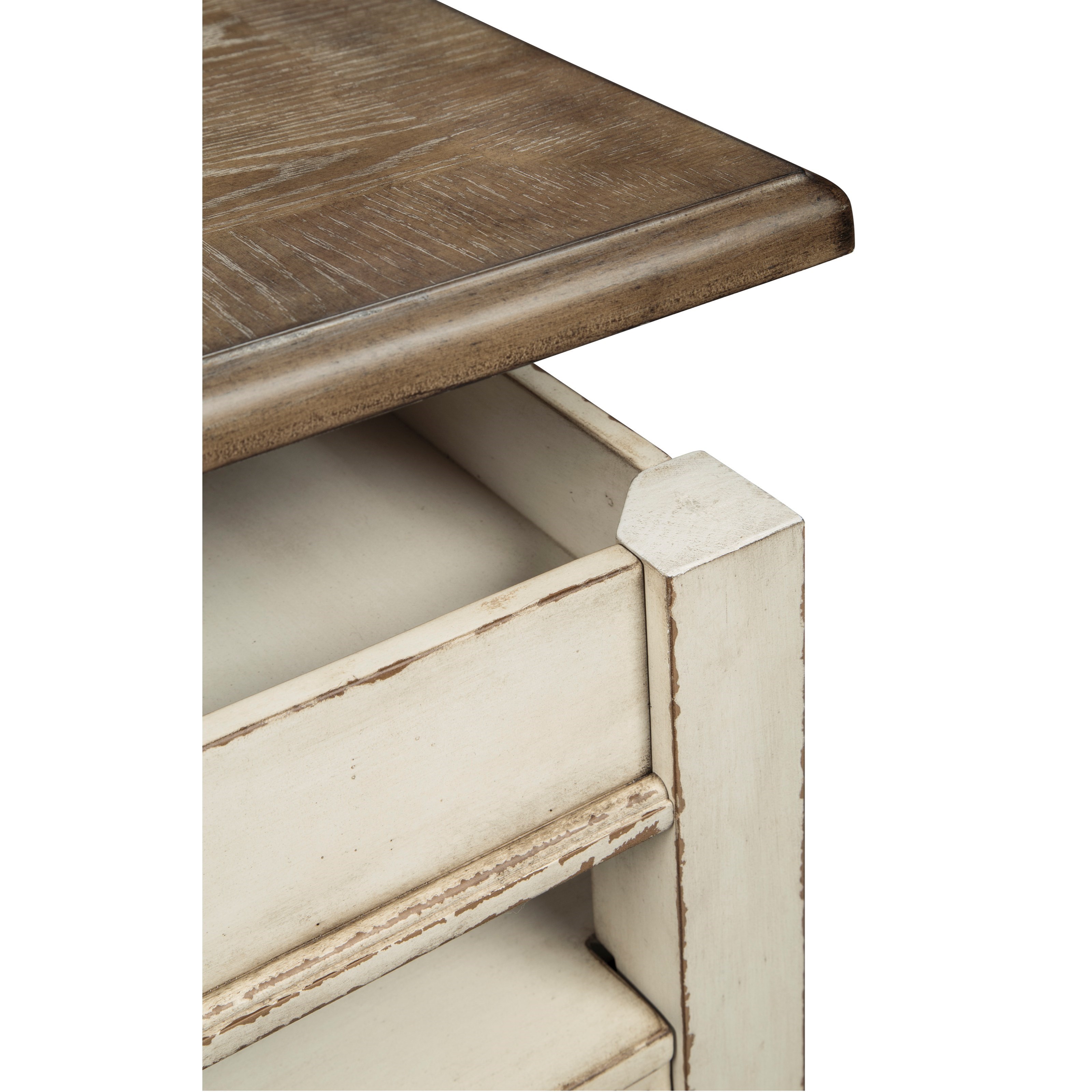 Ashley Signature Design Realyn T5239 Cottage LiftTop Cocktail Table with Storage Drawer Dunk